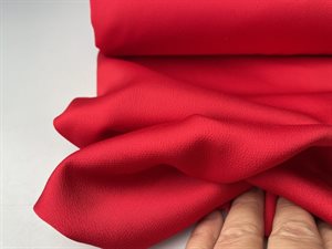 Fastvævet polyester - creppet og flot intens rød